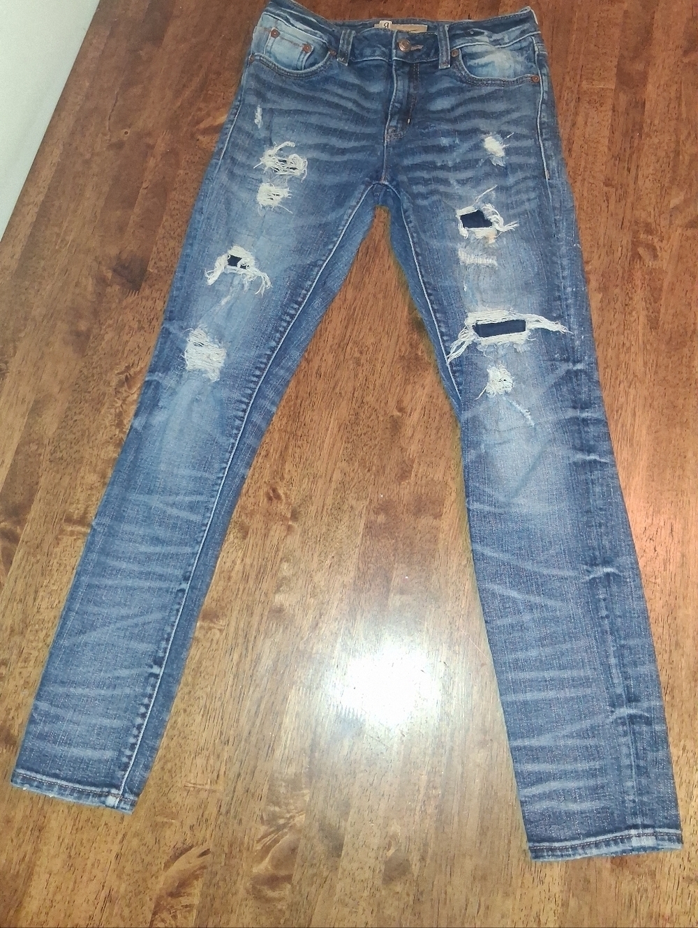 Remix Rock Revival Distressed Skinny Jeans Flawed 26